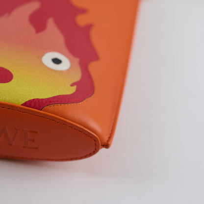 Loewe Howl's Moving Castle Calcifer Dice Pocket bag Calfskin Orange - photo 12