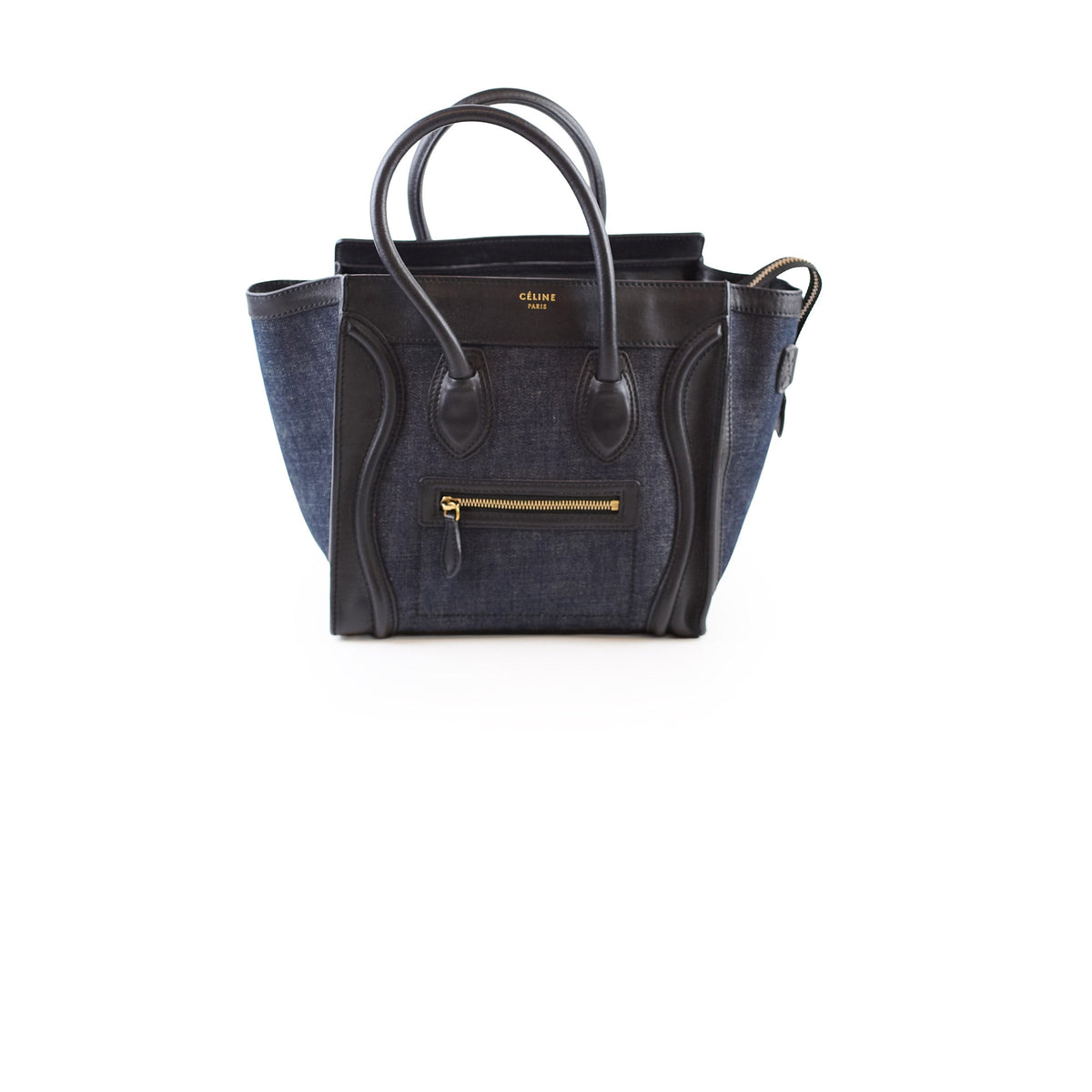 Celine Luggage Denim Black Micro - photo 1