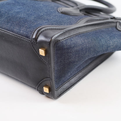 Celine Luggage Denim Black Micro - photo 11