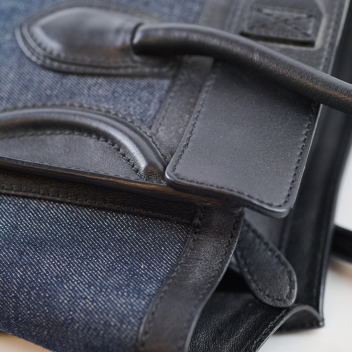Celine Luggage Denim Black Micro - photo 4