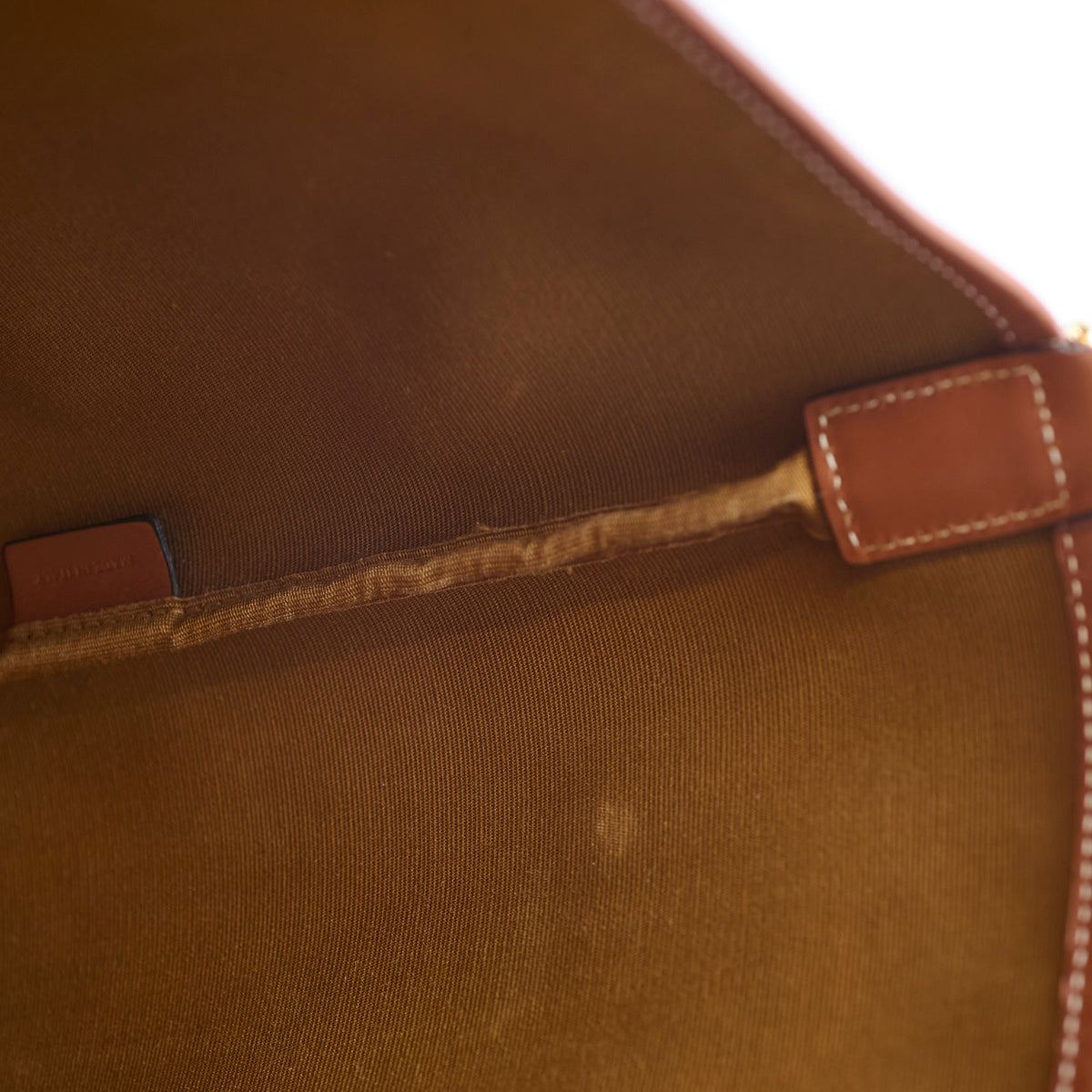 Celine Medium Triomphe Canvas Bucket Bag Calfskin Tan - photo 6