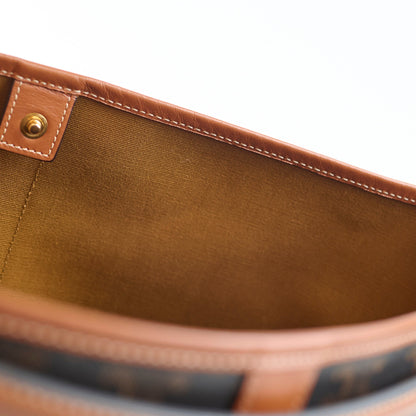 Celine Medium Triomphe Canvas Bucket Bag Calfskin Tan - photo 7