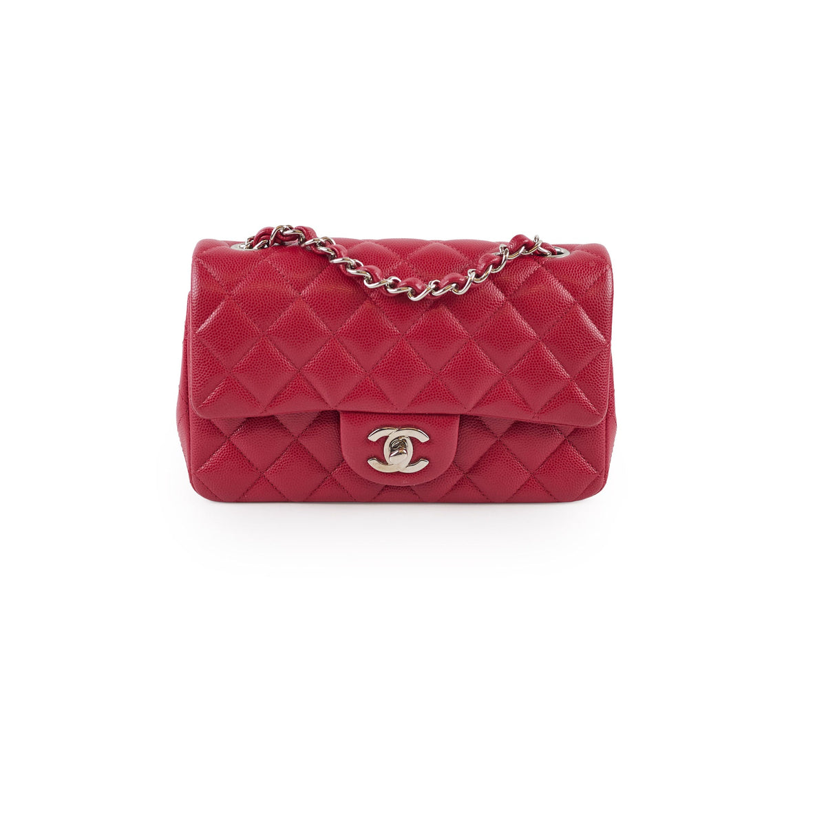 Chanel Mini Rectangle Red Caviar Leather - photo 1