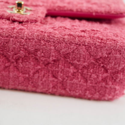 Chanel Medium Tweed Pink Classic Flap - photo 12