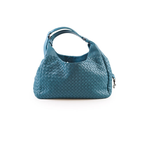 Bottega Venetta Medium Intrecciato Campana Hobo Bag Blue - photo 1