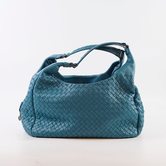 Bottega Venetta Medium Intrecciato Campana Hobo Bag Blue - photo 2