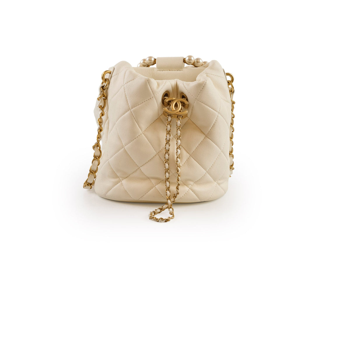 Chanel Pearl Top Handle Buckle Lambskin Microchip - photo 1