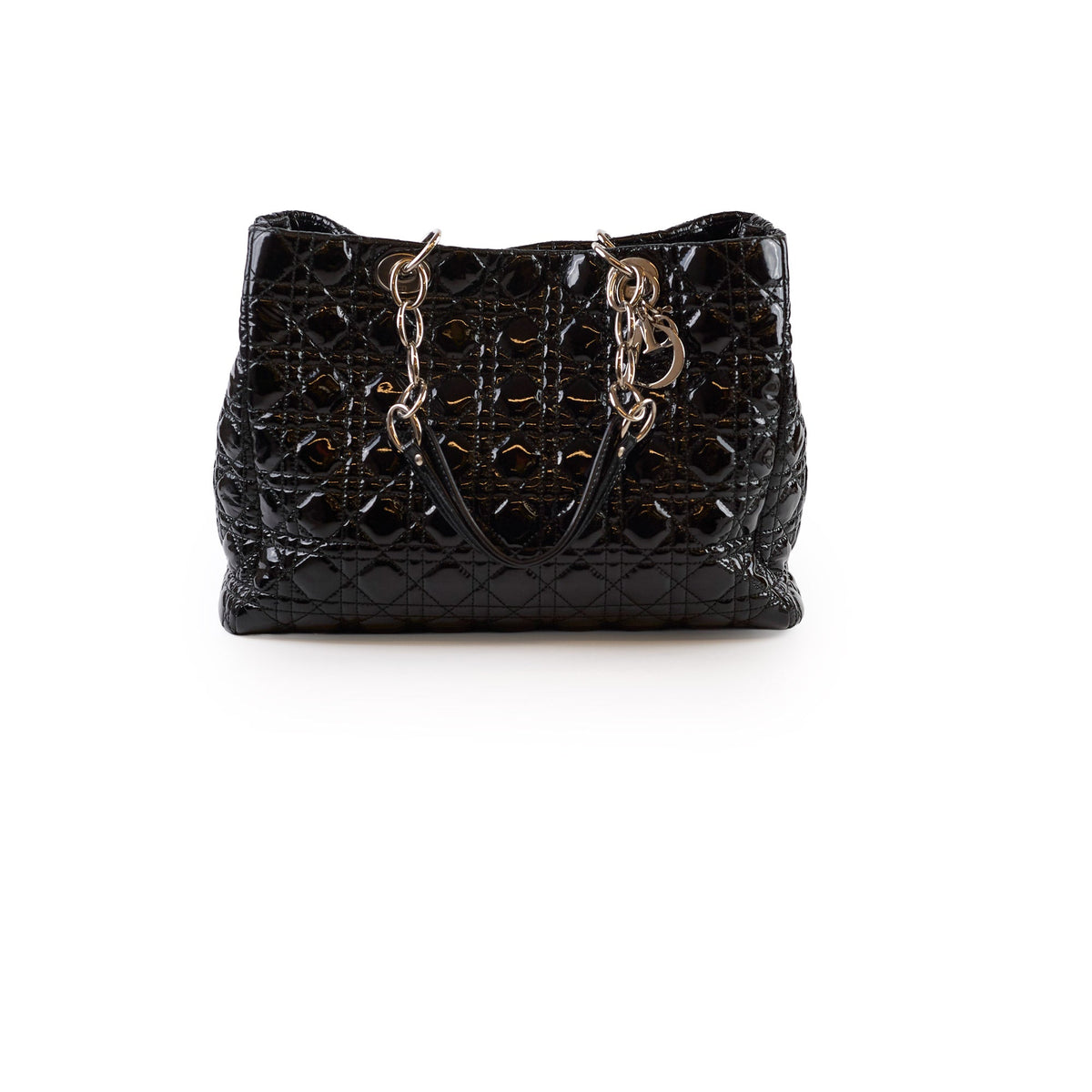 Dior Cannage Tote Black Patent - photo 1