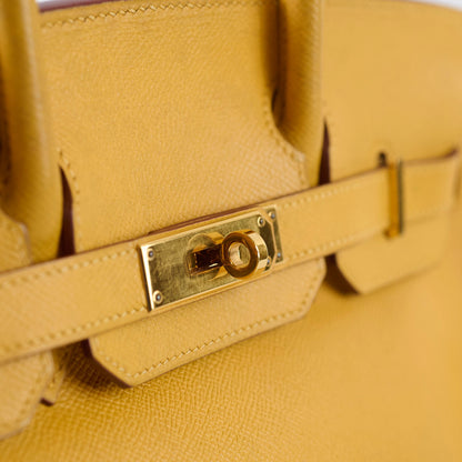 Hermes Birkin 30 Courchevel Dark Yellow - D square stamp - photo 16