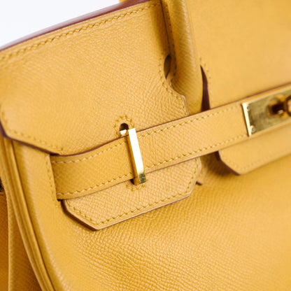 Hermes Birkin 30 Courchevel Dark Yellow - D square stamp - photo 6