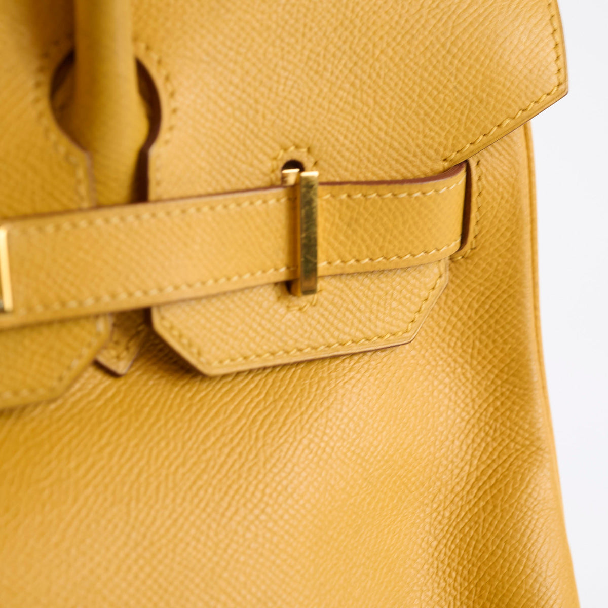 Hermes Birkin 30 Courchevel Dark Yellow - D square stamp - photo 7