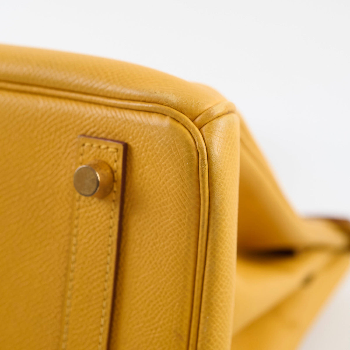 Hermes Birkin 30 Courchevel Dark Yellow - D square stamp - photo 15
