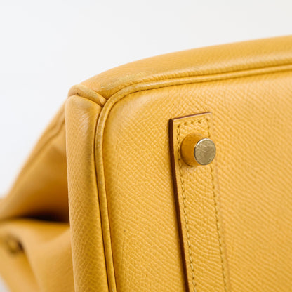 Hermes Birkin 30 Courchevel Dark Yellow - D square stamp - photo 13