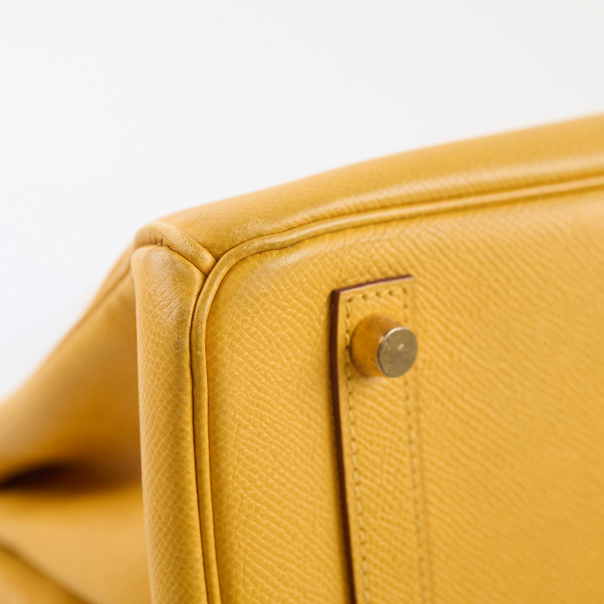 Hermes Birkin 30 Courchevel Dark Yellow - D square stamp - photo 12