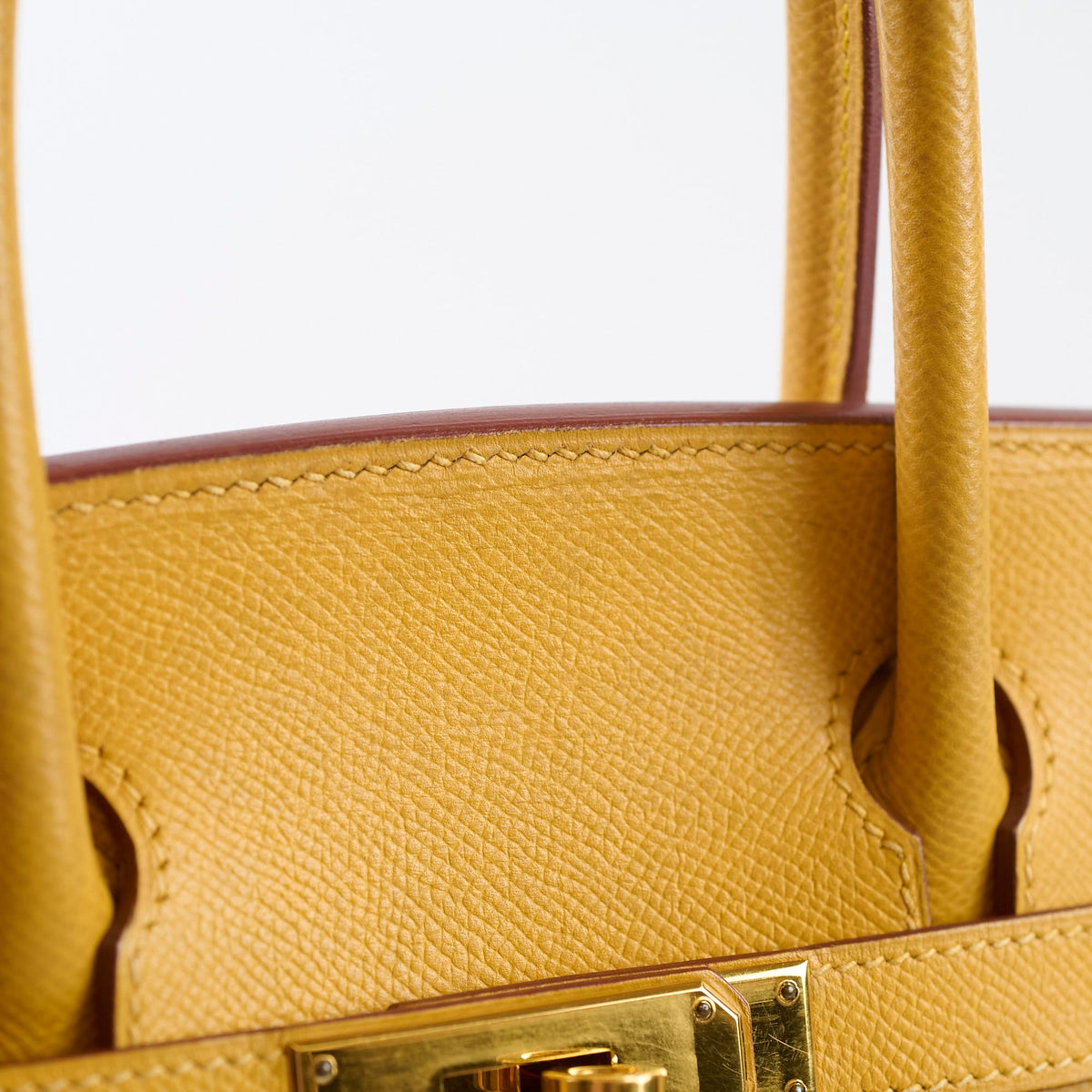 Hermes Birkin 30 Courchevel Dark Yellow - D square stamp - photo 8