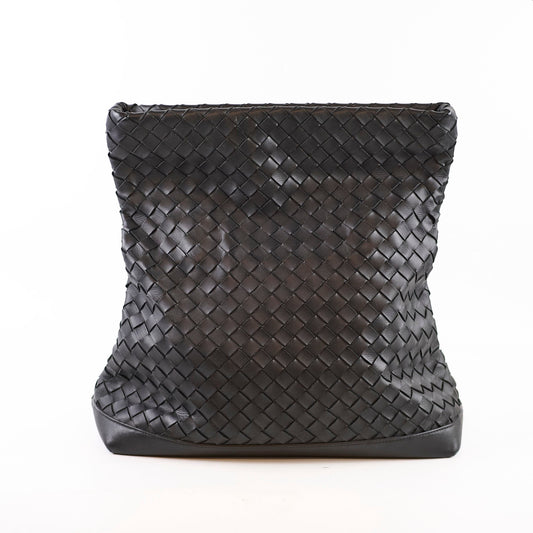 Bottega Veneta Mens Large Intrecciato Messenger Fold Black - photo 2