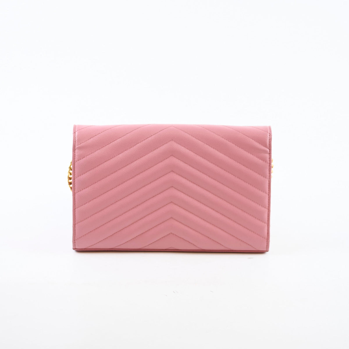 Saint Laurent Cassandra Envelope Wallet On Chain WOC Pink - photo 2