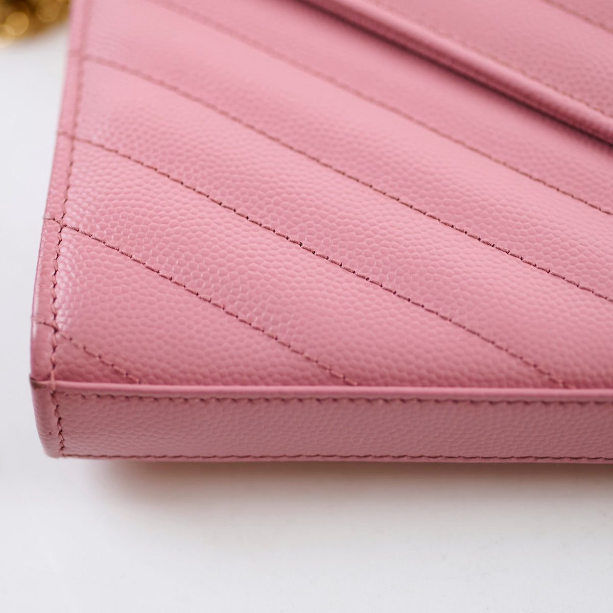 Saint Laurent Cassandra Envelope Wallet On Chain WOC Pink - photo 9