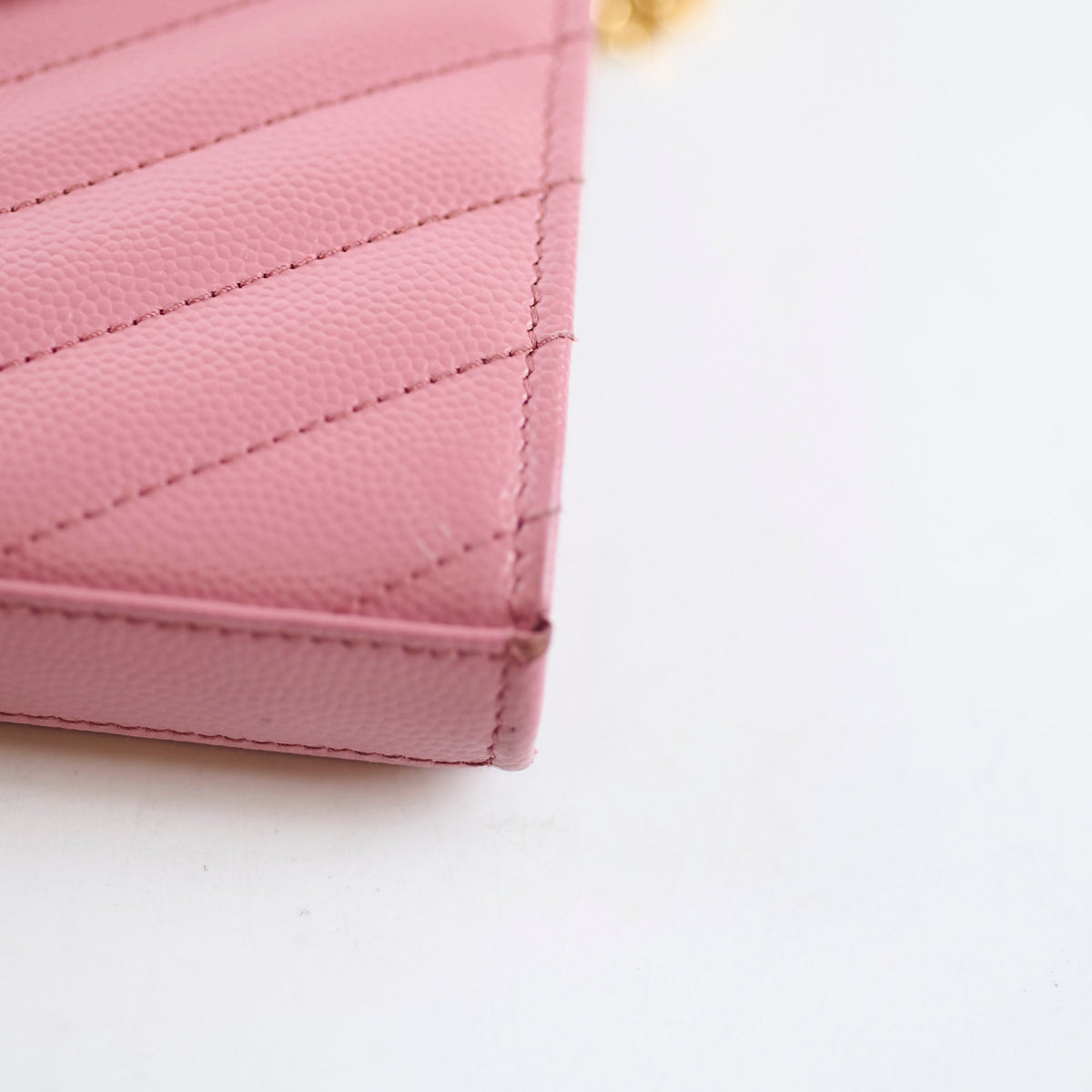 Saint Laurent Cassandra Envelope Wallet On Chain WOC Pink - photo 10