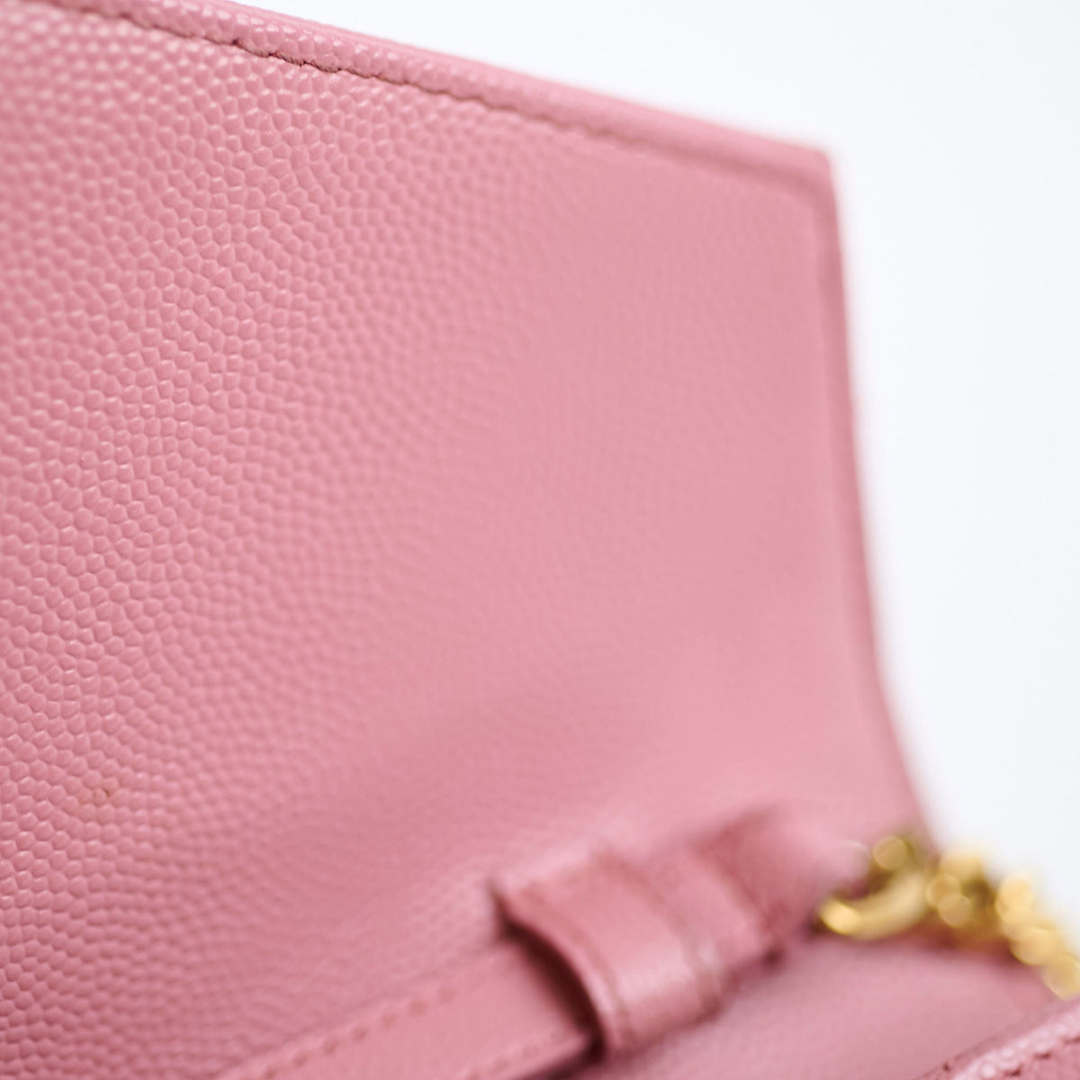 Saint Laurent Cassandra Envelope Wallet On Chain WOC Pink - photo 6