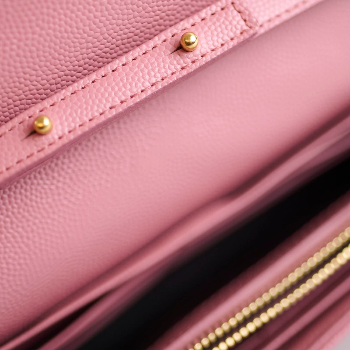 Saint Laurent Cassandra Envelope Wallet On Chain WOC Pink - photo 8