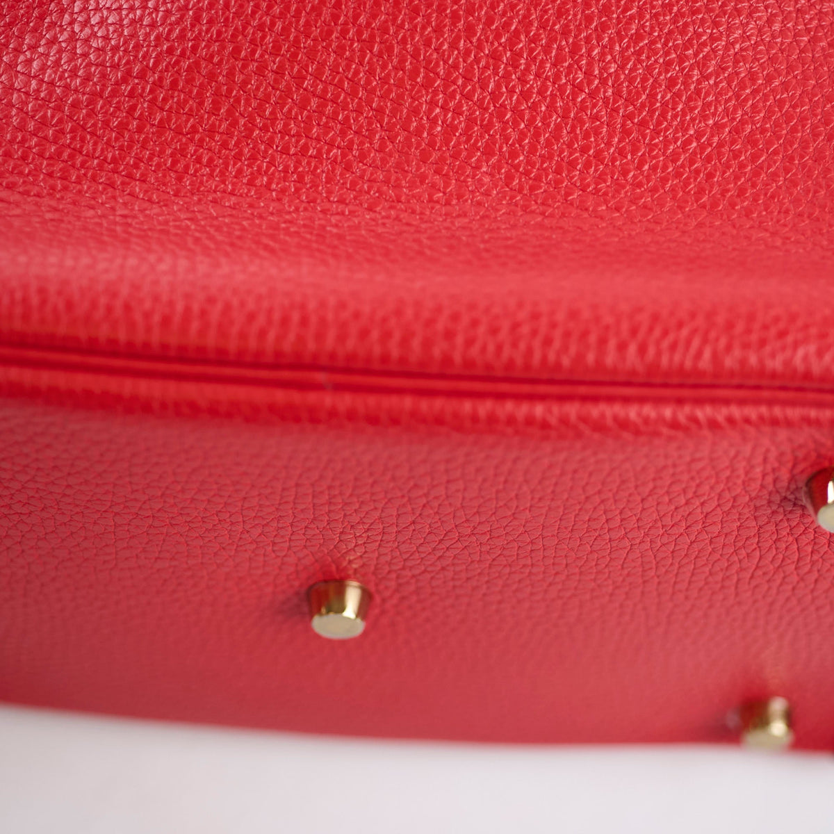 Hermes Lindy 26 Red Clemence GHW A Stamp - photo 9