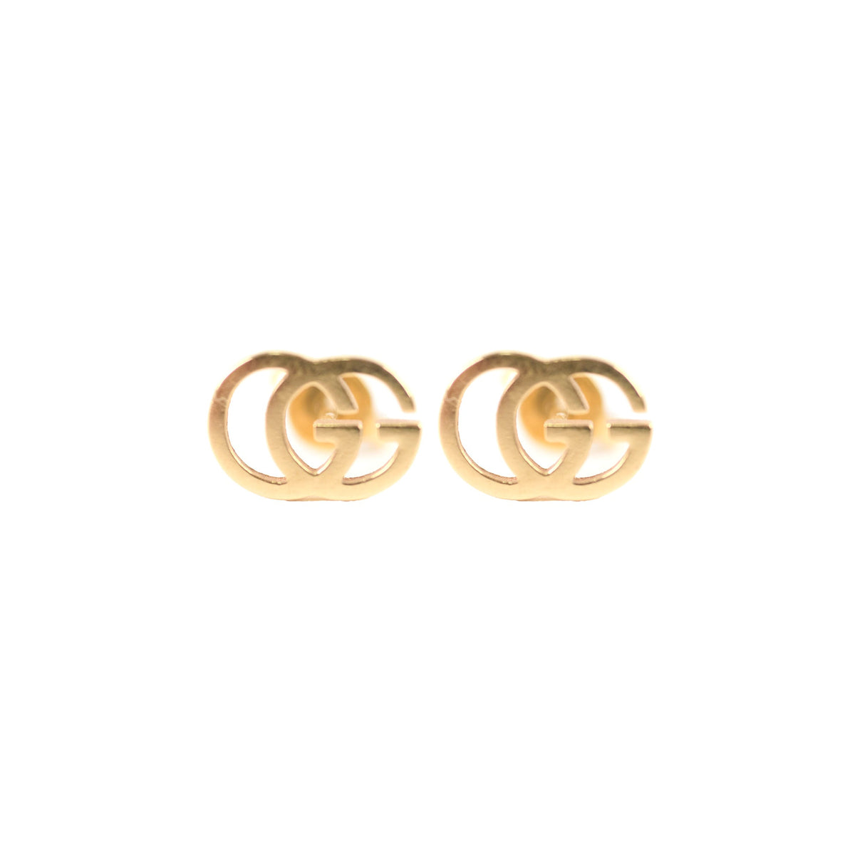 Gucci 18k Gold Running GG Stud Earrings - photo 1