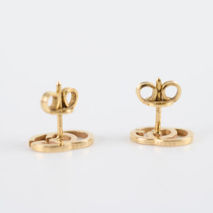 Gucci 18k Gold Running GG Stud Earrings - photo 3