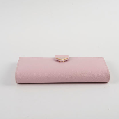 Prada Saffiano Long Wallet Pink - photo 4