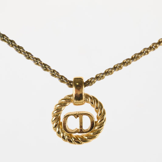 Christian Gold Circle CD Logo Necklace - photo 2
