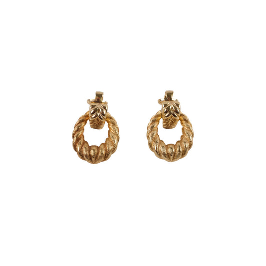 Christian Dior Vintage Rope Knotted Clip On Earrings - photo 1