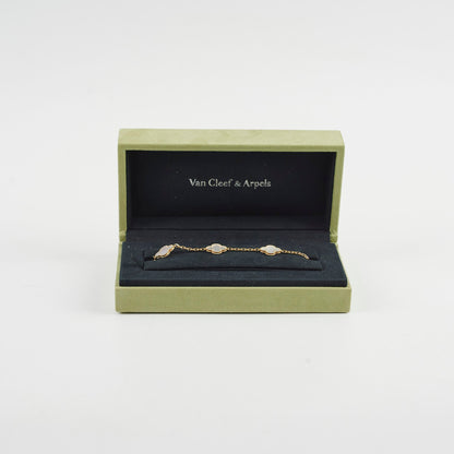 Van Cleef and Arpels Mother of Pearl MOP 5 Motif Bracelet - photo 2