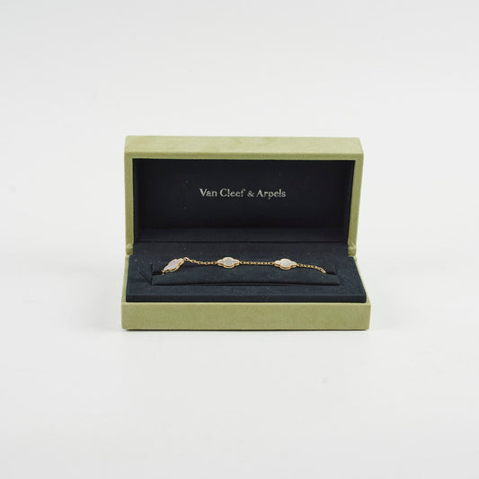 Van Cleef and Arpels Mother of Pearl MOP 5 Motif Bracelet - photo 2