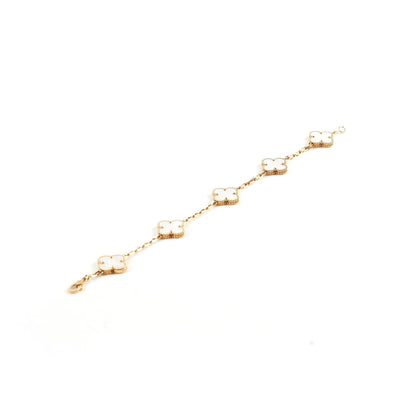 Van Cleef and Arpels Mother of Pearl MOP 5 Motif Bracelet - photo 1
