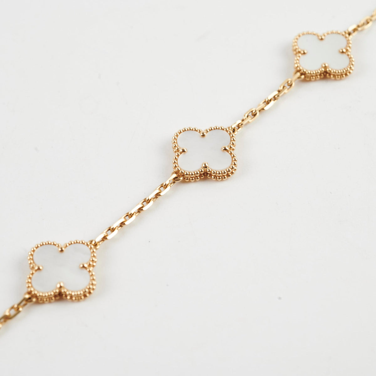 Van Cleef and Arpels Mother of Pearl MOP 5 Motif Bracelet - photo 7