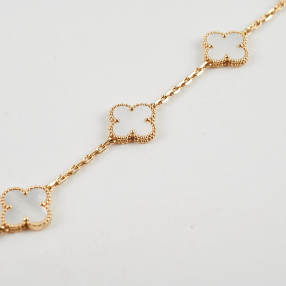 Van Cleef and Arpels Mother of Pearl MOP 5 Motif Bracelet - photo 6