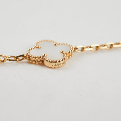 Van Cleef and Arpels Mother of Pearl MOP 5 Motif Bracelet - photo 5