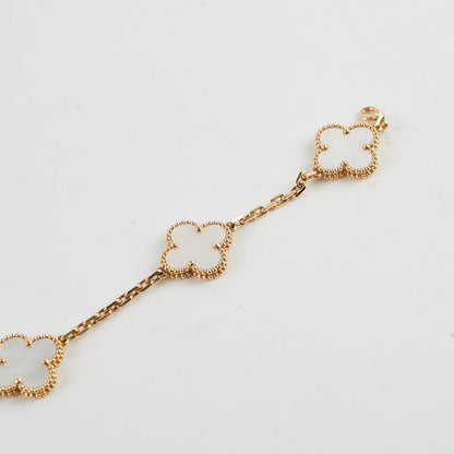 Van Cleef and Arpels Mother of Pearl MOP 5 Motif Bracelet - photo 3