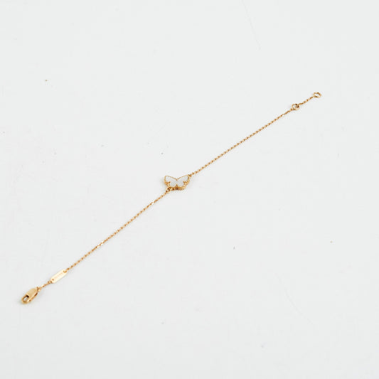 Van Cleef and Arpels VCA Sweet Alhambra Butterfly Mother of Pearl MOP Bracelet - photo 2