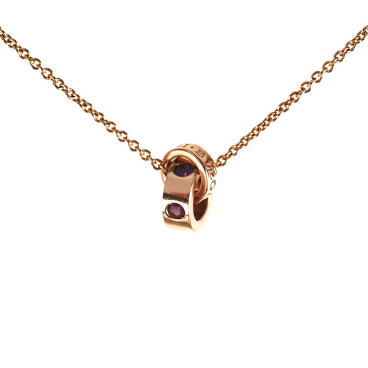 Bvlgari Purple/Pink Gems Necklace Pink Gold - photo 1