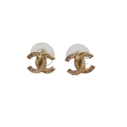 Chanel CC Crystal Gold Earrings Costume Jewellery - photo 1