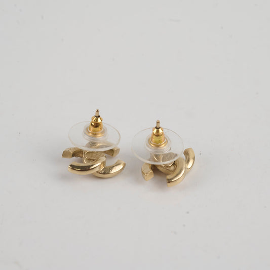 Chanel CC Crystal Gold Earrings Costume Jewellery - photo 2