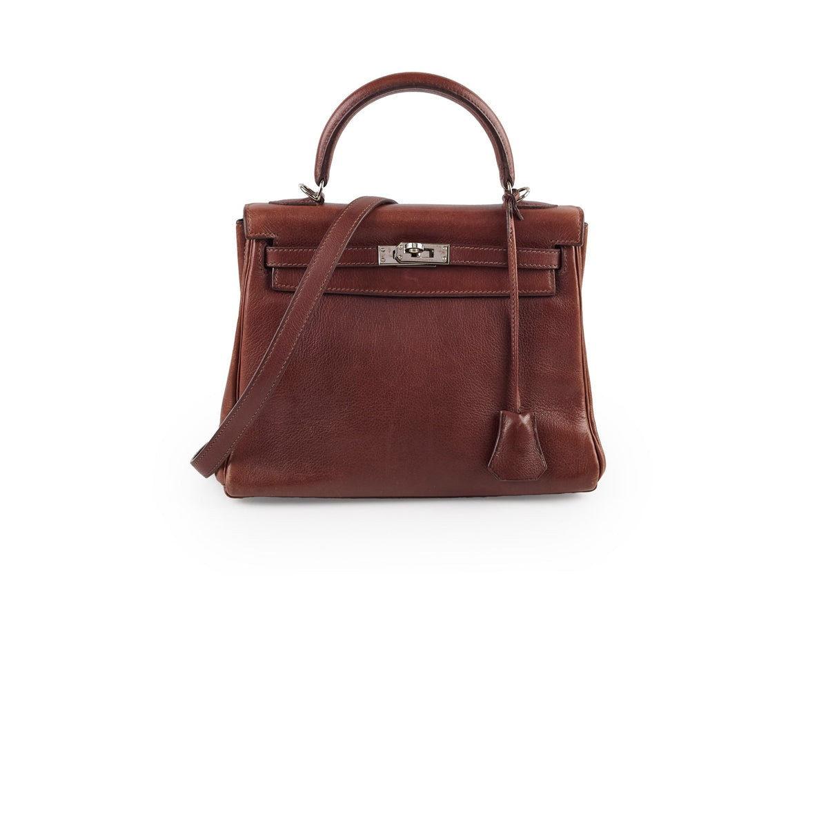 Hermes Kelly 25 Brown I Sqaure Stamp - photo 1