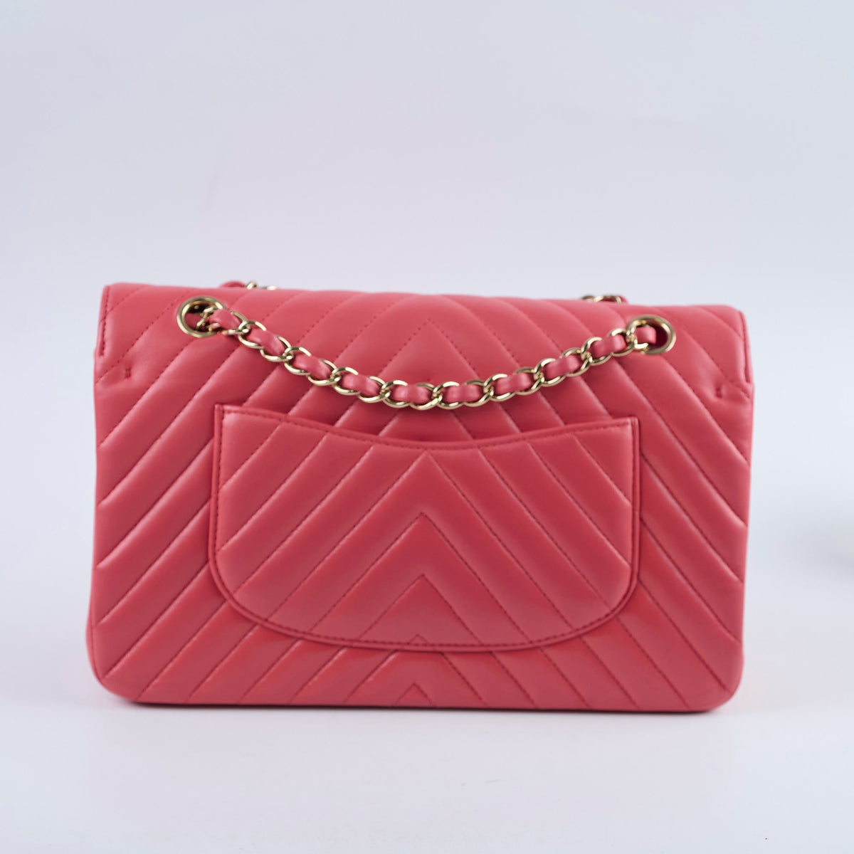 Chanel Medium Chevron Classic Flap Pink Calfskin - photo 2