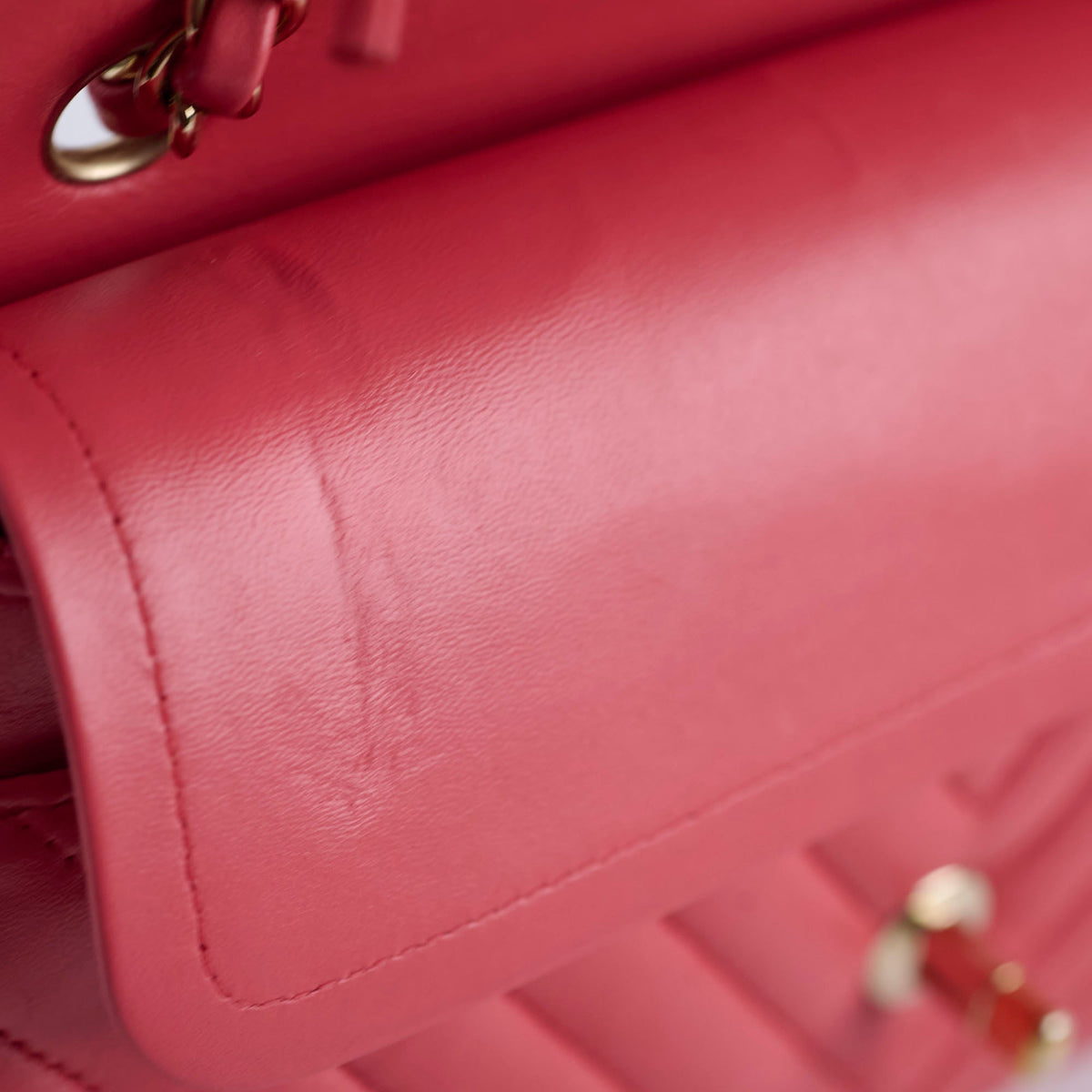 Chanel Medium Chevron Classic Flap Pink Calfskin - photo 9