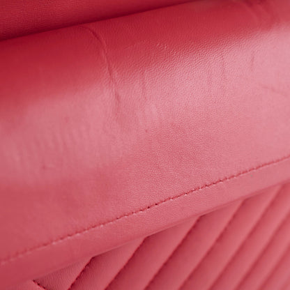 Chanel Medium Chevron Classic Flap Pink Calfskin - photo 8