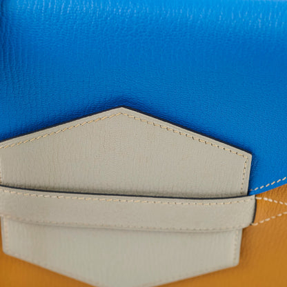 Hermes Faco II chevre Mysore pouch clutch crossbody tri color - A stamp - photo 12