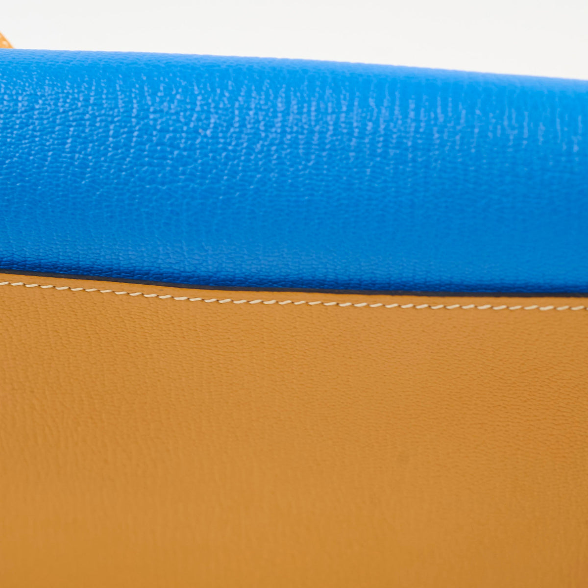 Hermes Faco II chevre Mysore pouch clutch crossbody tri color - A stamp - photo 9