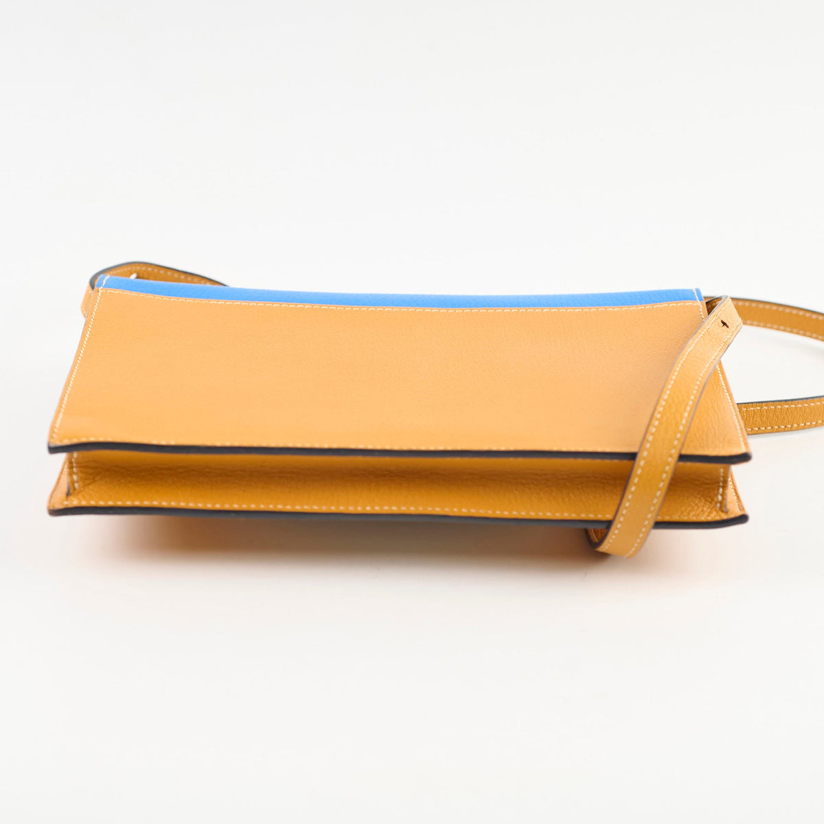 Hermes Faco II chevre Mysore pouch clutch crossbody tri color - A stamp - photo 3
