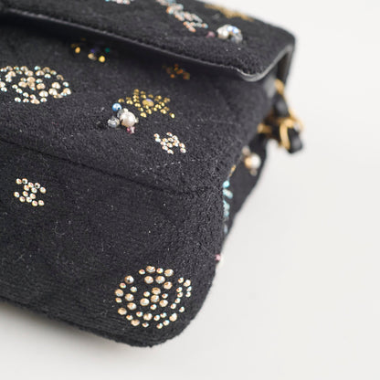Chanel Medium Classic Crystal Embellished Flap Bag Black Microchip - photo 22